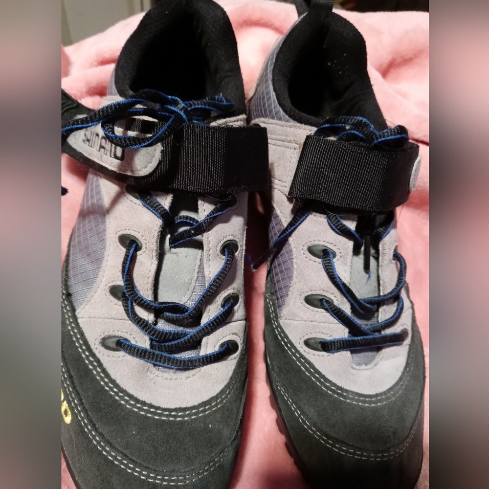 Shimano SPD Men's Mountain Bike Shoes Sneakers Gray Black SH-M037 Size 44 10 - Picture 2 of 5